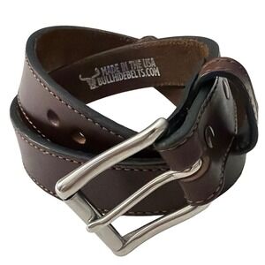 Bullhide Belts Mens Brown Leather Belt 100336 Made in USA Size 36